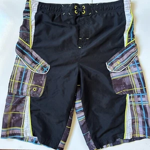 Boys Swim Trunks  Multicolor Side Pockets   XL 14-16 - Picture 1 of 10