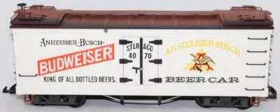 LGB 4070 Budweiser Beer Woodside Reefer Refrigerator Car G gauge Bud C-6 - Image 1 of 4