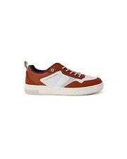 Calvin Klein Jeans Lace-Up Leather Sneakers in  - Brown