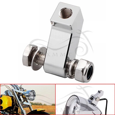 Motorcycle Bottom-Mount Headlight Block For Harley Dyna Street Fat Bob Road King - Image 1 of 4