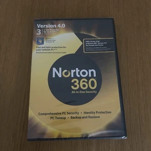 Norton 360 Security Version 4.0 3 Users New Sealed Software PC - Picture 1 of 6