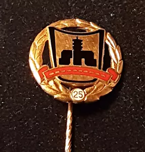 Ehrennadel/ Pin; 25 Jahre, Firma- vermutlich Großraum Stuttgart, Gold 333; - Bild 1 von 3