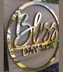 Laser Cut Business Sign,Hair Salon Signboard,3D Custom Sign,Modern Office Decor - Picture 1 of 13