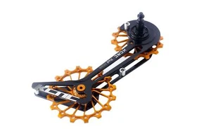Jaula de rueda de polea de gran tamaño para ciclismo de carretera KCNC para 10s/11s Sram rojo/fuerza en oro - Imagen 1 de 8