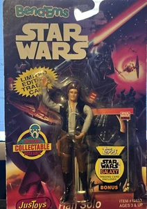 Han Solo 1994 STAR WARS JusToys Bend-Ems with Trading Card - Picture 1 of 2