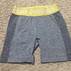 Gymshark Womens Activewear Workout Shorts Grey & Yellow Size Small