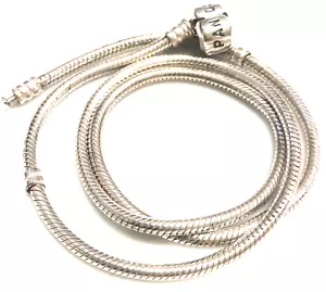 PANDORA Moments Schlangenkette Halskette Fassverschluss #590703HV 45 cm - Bild 1 von 7