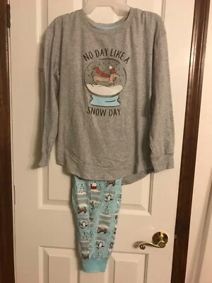 Secret Treasures No Day Like a Snow Day Dachshund Jogger PJ Pajama SET s/ch 4-6 - Image 1 of 4