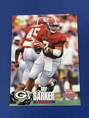 1995 Classic Draft Jay Barker RC Packers Alabama Crimson Tide #86 football  - Image 1 of 4