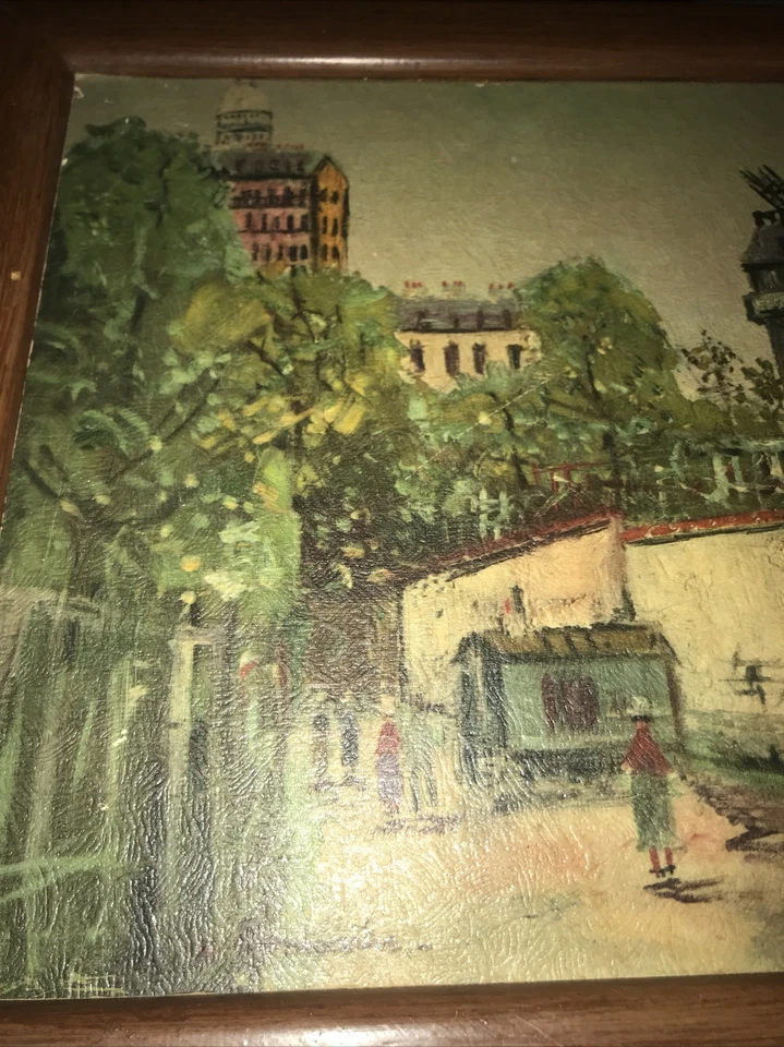 Maurice Utrillo - 蒙马特街道 - 石版画 - 印刷 - 艺术 - 签名 — 第 1/4 张图片