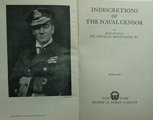 REAR ADMIRAL SIR DOUGLAS BROWNRIGG (ROYAL NAVY) NAVAL CENSOR, 1920 BOOK * - Picture 1 of 2