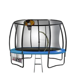 Kahuna 8ft Trampoline Safety Net Spring Pad Cover Mat Ladder Free Basketball Set - Picture 1 of 9