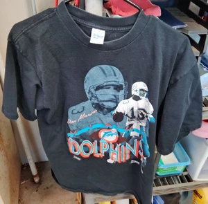 VINTAGE Salem Sportswear Miami Dolphins QB HOF Dan Marino T-Shirt LARGE 1991 HTF - Picture 1 of 1