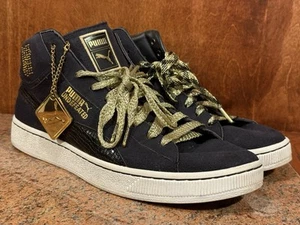 Worn UNDFTD x Puma Mid First Round Black/White Undefeated US 13 *MISSING INSOLES - Picture 1 of 23