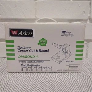 Akiles Desktop Corner Cut & Round Diamond-1 Interchangeable Cutter - Picture 1 of 18