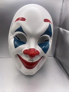 Maschera rigida pagliaccio joker Halloween decorazione mascherata  - Foto 1 di 8