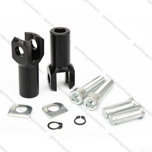 Schwarz Sozius Fussrasten-Halter Montieren Halterung Für Harley Softail 2000-06 - Bild 1 von 6