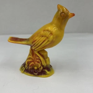 Vintage Mosser Art Glass Amberina Caramel Slag Cardinal Standing Bird 5" GLOWS - Picture 1 of 24