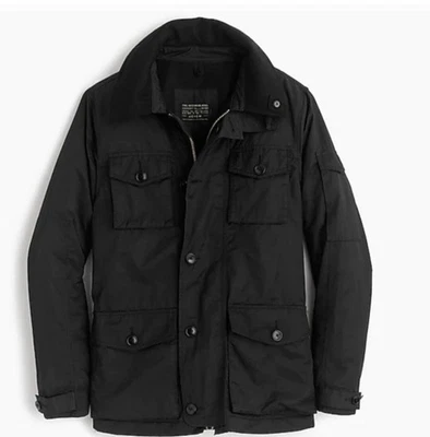 J. Crew NX-631 Field Mechanic Military Style Jacket Nylon & Primaloft Black M - Image 1 of 4