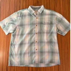 Camisa Tommy Bahama Para Hombres XL Ajuste Original Tencel Mezcla Seda Cuadros RACK - Imagen 1 de 6