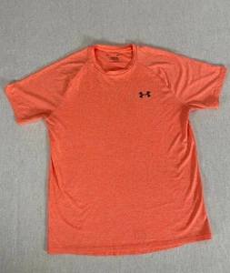 Under Armour Tech T-Shirt Uomo Arancione Medio Girocollo Manica Corta Pullover - Foto 1 di 11