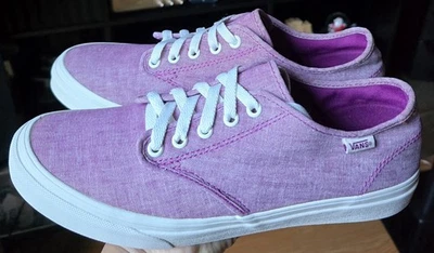 Zapatos bajos para mujer Vans Camden a rayas morados, talla 10,0 Foto 1 de 4