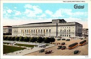 CLEVELAND PUBLIC HALL Ohio OH unused Postcard - Picture 1 of 2