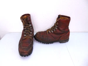 Red Wing Irish Setters Vintage 1970s Moc Toe Sport Boots 855? Size 10.5 D - Picture 1 of 12