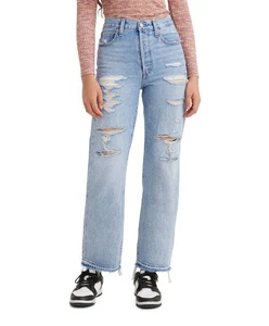 NEU Levi's Damen Ribcage Straight Ankle Jeans High Rise Distressed Größe 25x27 - Bild 1 von 12