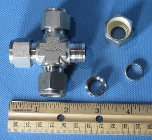 New Swagelok 316 Stainless Steel Union Cross Fitting, 1/2" OD Tube, SS-810-4 - Picture 1 of 5