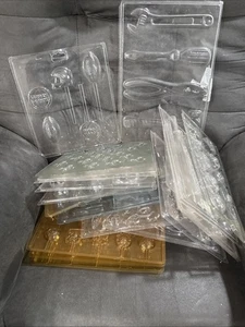 VINTAGE LOT 20 Tools Sports Football Baseball Motorcycle CANDY MOLDS - Picture 1 of 7