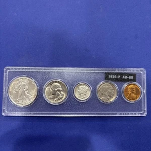 1936-P AU-BU US Silver Mint Set Nice Coins Investment 90% Historic Silver! - Picture 1 of 12
