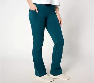 Pantalón Denim & Co Active Regular Duo Elástico Ligeramente Bota con Bolsillos A649599 QVC Foto 1 de 4