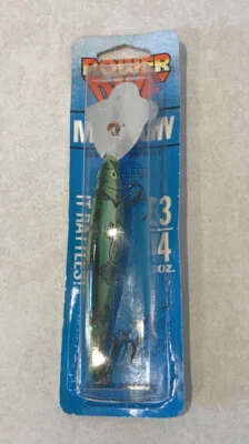 Señuelo enchufe pesca Luhr Jensen Power Dive Minnow percha metálica 3/4 oz NUEVO RARO Foto 1 de 4