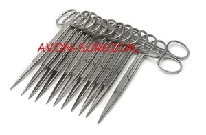 12 OPERATING DISSECTING SURGICAL SCISSORS 5.5" STRAIGHT SHARP SHARP BLADES - Picture 1 of 1