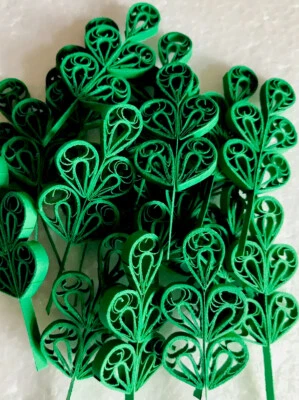 Lote 30 Papel Quilling Leave Bunch Hecho a Mano Tarjeta Decoración Arte - 30 Leave Bunch Foto 1 de 4