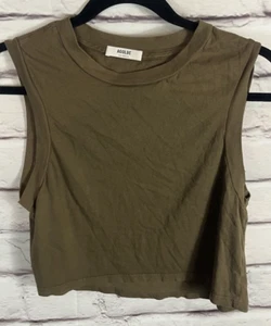 Canotta donna AGOLDE taglia XS marrone cropped (LEGGI) - Foto 1 di 5