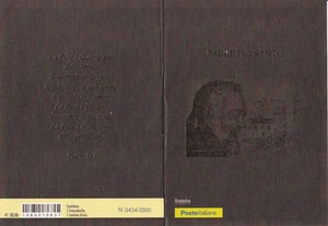 PADRE PIO SANTO 2002 - LAMINA ORO + FRANCOBOLLO IN FOLDER EDIZ. LIMITATA - Foto 1 di 2