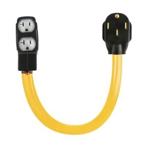 Adaptateur de distribution pour camping-car 50Amp à 20Amp 120V NEMA 14-50P à 5-20R/5-15R 4 broches UL - Photo 1/12