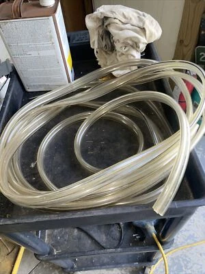 Transflow Clear/Black Dual  Silicone Vacuum Tubing 1/2” OD, 1/4” ID, 28’ Length - Image 1 of 4