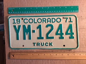 License Plate, Colorado, 1971, Truck, YM (Eagle County) 1244 - Picture 1 of 1