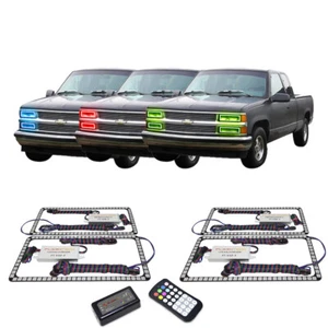 RGB Multi Color Angel Eye Headlight Halo kit for Chevrolet C1500 88-98 - Bild 1 von 11