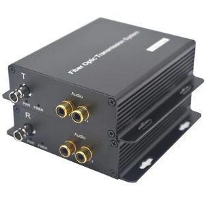 Analog RCA Audio over Fiber Optic Converters, ST Optical tranceiver Singlemode - Picture 1 of 17