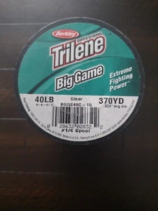 Berkley Trilene Super Strong Big Game Monofilament Line Clear  40lb 370 Yards - Picture 1 of 2