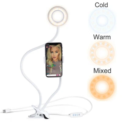 AGM Handy Halterung Schwanenhals Halter Tisch Bett Ständer Mit Nachtlicht 360°