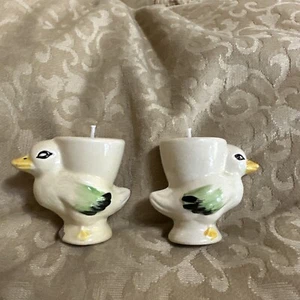 Vintage Duck Egg Cup Hand Poured Soy Wax Candle Set Of 2 - Picture 1 of 6