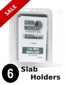 6 Slabs Coin World Premier Holders 24.9mm Canada 1/2 oz. Gold Maple Leaf 2 Packs - Picture 1 of 6