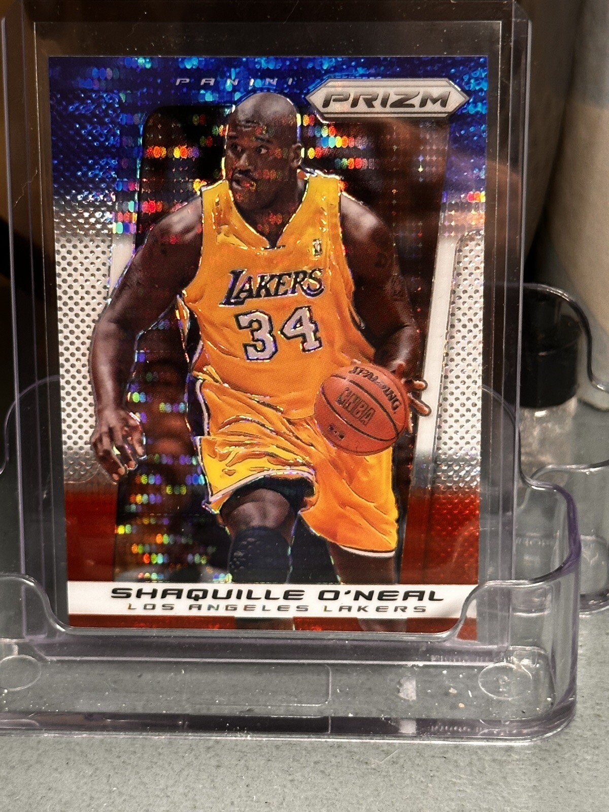 2013 Panini Prizm Shaquille O’Neal Red White Blue Mosaic Prizm