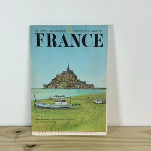 Vintage 1971 National Geographic Traveler's Map of France - Foto 1 di 3