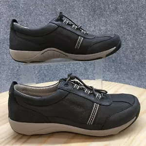 Dansko Shoes Womens 37 Helen Sporty Low Top Sneakers Gray Leather Drawstring - Picture 1 of 15